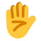 Emoji Mano levantada en Microsoft