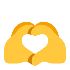 Heart Hands emoji on Microsoft
