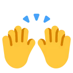 Raising Hands emoji on Microsoft