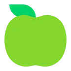Green Apple emoji on Microsoft