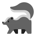 Skunk emoji on Microsoft