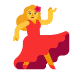 Dancer emoji on Microsoft