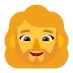 Emoji Mujer: barba en Microsoft