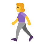 Emoji Mujer caminando en Microsoft