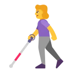 Emoji Mujer con bastón en Microsoft
