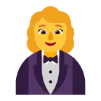 Woman in Tuxedo emoji on Microsoft