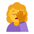 Woman Facepalming emoji on Microsoft