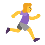 Woman Running: Facing Right emoji on Microsoft