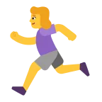 Emoji Mujer corriendo en Microsoft