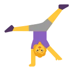 Emoji Mujer dando una voltereta lateral en Microsoft