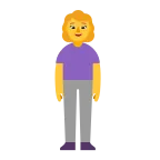 Emoji Mujer de pie en Microsoft