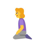 Emoji Mujer de rodillas en Microsoft
