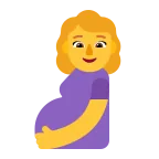 Emoji Mujer embarazada en Microsoft
