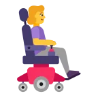 Emoji Mujer en silla de ruedas eléctrica: hacia la derecha en Microsoft