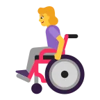 Emoji Mujer en silla de ruedas manual en Microsoft
