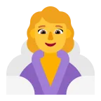 Emoji Mujer en una sauna en Microsoft