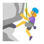 Woman Climbing emoji on Microsoft
