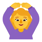 Emoji Mujer haciendo el gesto de "de acuerdo" en Microsoft