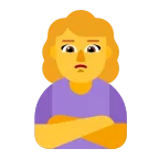 Emoji Mujer haciendo pucheros en Microsoft