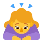 Woman Bowing emoji on Microsoft