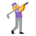 Woman Golfing emoji on Microsoft