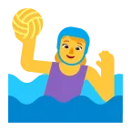 Emoji Mujer jugando al waterpolo en Microsoft