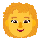 Emoji Mujer: pelo rizado en Microsoft