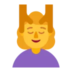 Woman Getting Massage emoji on Microsoft