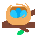Nest with Eggs emoji on Microsoft