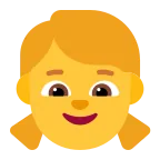 Emoji Niña en Microsoft