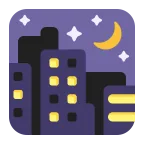Night with Stars emoji on Microsoft