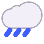 Cloud with Rain emoji on Microsoft