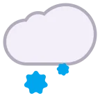 Cloud with Snow emoji on Microsoft