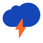 Emoji Nube con rayo en Microsoft