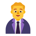 Emoji Oficinista hombre en Microsoft