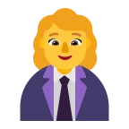 Woman Office Worker emoji on Microsoft