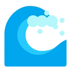 Water Wave emoji on Microsoft