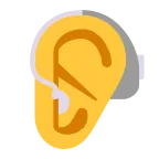 Emoji Oreja con audífono en Microsoft