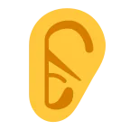 Ear emoji on Microsoft