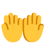 Emoji Palmas hacia arriba juntas en Microsoft
