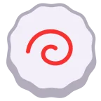 Fish Cake with Swirl emoji on Microsoft