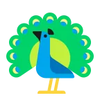 Emoji Pavo real en Microsoft
