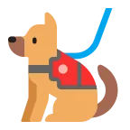 Emoji Perro de servicio en Microsoft