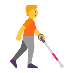 Emoji Persona con bastón: hacia la derecha en Microsoft