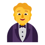 Person in Tuxedo emoji on Microsoft