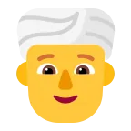 Emoji Persona con turbante en Microsoft