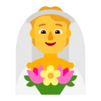 Person with Veil emoji on Microsoft