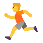 Person Running emoji on Microsoft