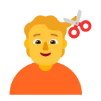 Person Getting Haircut emoji on Microsoft