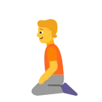 Person Kneeling emoji on Microsoft